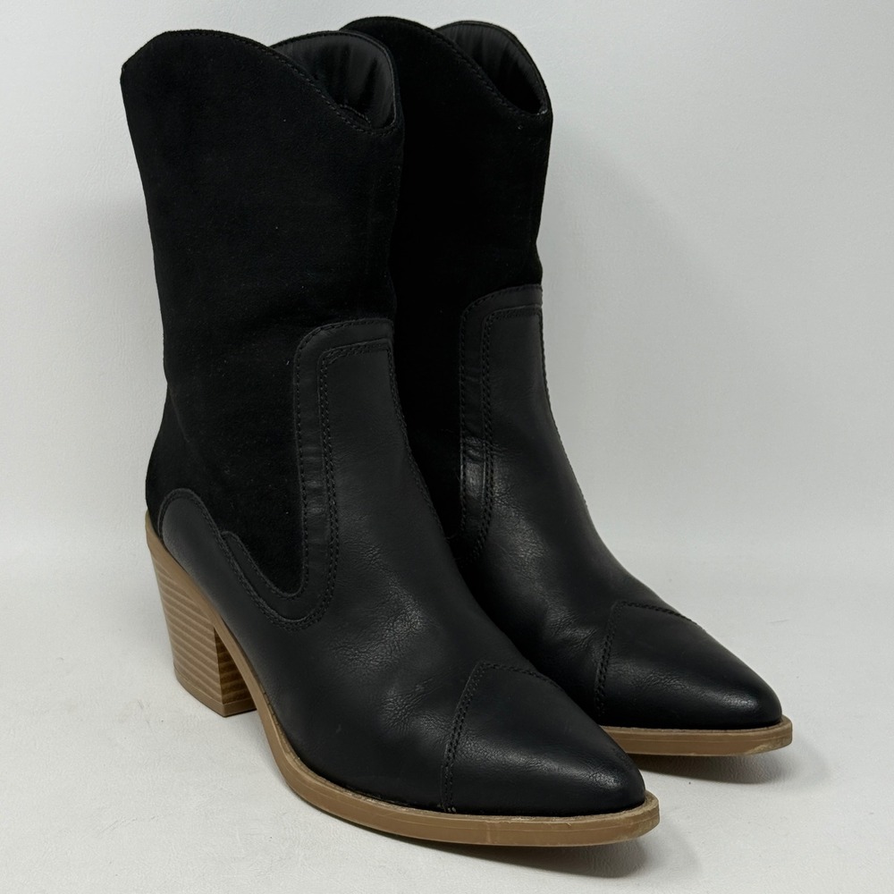 Wonderly Lawler Black Western Cowgirl Cowboy Boots Womens 7.5M Southwest Casual